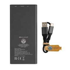 Vue Powerbank 10.000mAh et 18W en aluminium recyclé RCS Terra de couleur gris| Krokrodeal