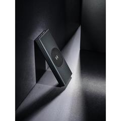 Vue Powerbank 10.000mAh et 18W en aluminium recyclé RCS Terra de couleur gris| Krokrodeal