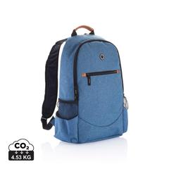 Vue Sac à dos double ton Fashion sans PVC de couleur bleu| Krokrodeal
