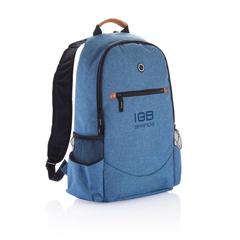 Vue Sac à dos double ton Fashion sans PVC de couleur bleu| Krokrodeal