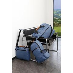 Vue Sac à dos double ton Fashion sans PVC de couleur bleu| Krokrodeal