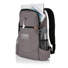 Vue Sac à dos double ton Fashion sans PVC de couleur gris| Krokrodeal