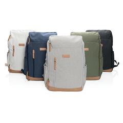 Vue Sac à dos ordinateur Impact AWARE™ en toile 16oz recyclé de couleur blanc| Krokrodeal