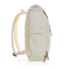 Vue Sac à dos ordinateur Impact AWARE™ en toile 16oz recyclé de couleur blanc| Krokrodeal