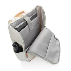 Vue Sac à dos ordinateur Impact AWARE™ en toile 16oz recyclé de couleur blanc| Krokrodeal