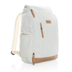 Vue Sac à dos ordinateur Impact AWARE™ en toile 16oz recyclé de couleur blanc| Krokrodeal