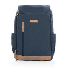 Vue Sac à dos ordinateur Impact AWARE™ en toile 16oz recyclé de couleur bleu| Krokrodeal