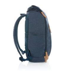 Vue Sac à dos ordinateur Impact AWARE™ en toile 16oz recyclé de couleur bleu| Krokrodeal