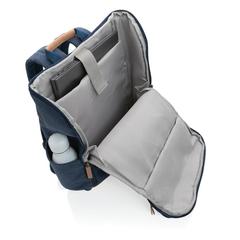 Vue Sac à dos ordinateur Impact AWARE™ en toile 16oz recyclé de couleur bleu| Krokrodeal