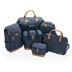 Vue Sac à dos ordinateur Impact AWARE™ en toile 16oz recyclé de couleur bleu| Krokrodeal