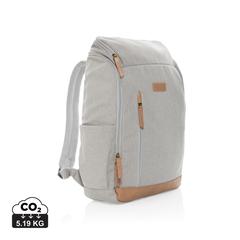 Vue Sac à dos ordinateur Impact AWARE™ en toile 16oz recyclé de couleur gris| Krokrodeal