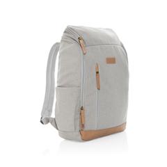 Vue Sac à dos ordinateur Impact AWARE™ en toile 16oz recyclé de couleur gris| Krokrodeal