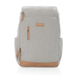 Vue Sac à dos ordinateur Impact AWARE™ en toile 16oz recyclé de couleur gris| Krokrodeal