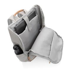 Vue Sac à dos ordinateur Impact AWARE™ en toile 16oz recyclé de couleur gris| Krokrodeal