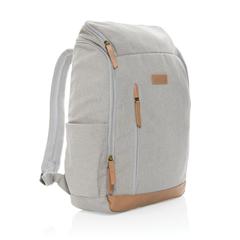 Vue Sac à dos ordinateur Impact AWARE™ en toile 16oz recyclé de couleur gris| Krokrodeal