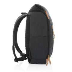 Vue Sac à dos ordinateur Impact AWARE™ en toile 16oz recyclé de couleur noir| Krokrodeal