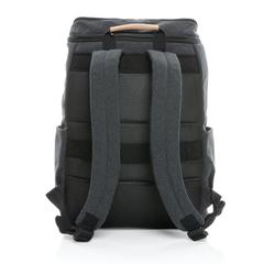 Vue Sac à dos ordinateur Impact AWARE™ en toile 16oz recyclé de couleur noir| Krokrodeal