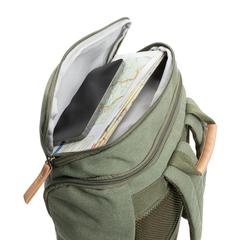 Vue Sac à dos ordinateur Impact AWARE™ en toile 16oz recyclé de couleur vert| Krokrodeal