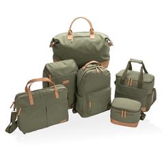 Vue Sac à dos ordinateur Impact AWARE™ en toile 16oz recyclé de couleur vert| Krokrodeal