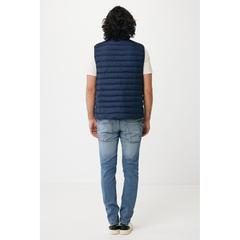 Vue Bodywarmer homme en polyester recyclé Iqoniq Meru de couleur bleu| Krokrodeal