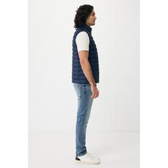 Vue Bodywarmer homme en polyester recyclé Iqoniq Meru de couleur bleu| Krokrodeal