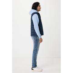 Vue Bodywarmer homme en polyester recyclé Iqoniq Meru de couleur bleu| Krokrodeal