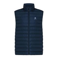 Vue Bodywarmer homme en polyester recyclé Iqoniq Meru de couleur bleu| Krokrodeal