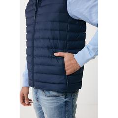 Vue Bodywarmer homme en polyester recyclé Iqoniq Meru de couleur bleu| Krokrodeal