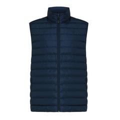 Vue Bodywarmer homme en polyester recyclé Iqoniq Meru de couleur bleu| Krokrodeal