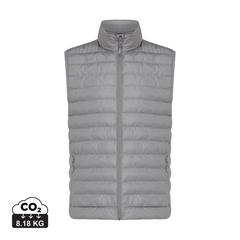 Vue Bodywarmer homme en polyester recyclé Iqoniq Meru de couleur gris| Krokrodeal