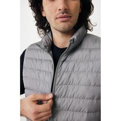 Vue Bodywarmer homme en polyester recyclé Iqoniq Meru de couleur gris| Krokrodeal