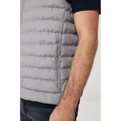 Vue Bodywarmer homme en polyester recyclé Iqoniq Meru de couleur gris| Krokrodeal