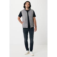 Vue Bodywarmer homme en polyester recyclé Iqoniq Meru de couleur gris| Krokrodeal