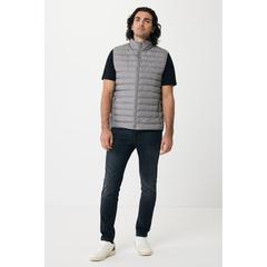 Vue Bodywarmer homme en polyester recyclé Iqoniq Meru de couleur gris| Krokrodeal