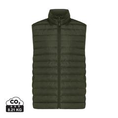 Vue Bodywarmer homme en polyester recyclé Iqoniq Meru de couleur vert| Krokrodeal