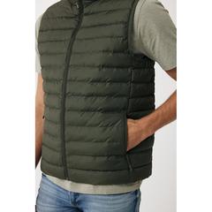 Vue Bodywarmer homme en polyester recyclé Iqoniq Meru de couleur vert| Krokrodeal