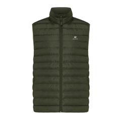 Vue Bodywarmer homme en polyester recyclé Iqoniq Meru de couleur vert| Krokrodeal