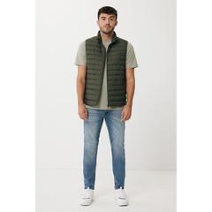 Vue Bodywarmer homme en polyester recyclé Iqoniq Meru de couleur vert| Krokrodeal