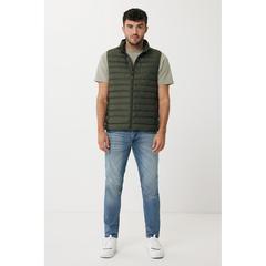 Vue Bodywarmer homme en polyester recyclé Iqoniq Meru de couleur vert| Krokrodeal