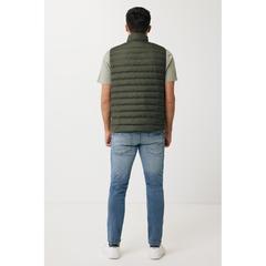 Vue Bodywarmer homme en polyester recyclé Iqoniq Meru de couleur vert| Krokrodeal