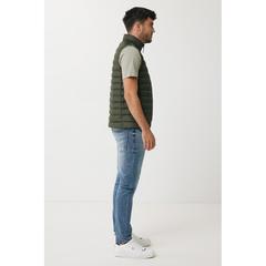 Vue Bodywarmer homme en polyester recyclé Iqoniq Meru de couleur vert| Krokrodeal
