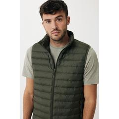 Vue Bodywarmer homme en polyester recyclé Iqoniq Meru de couleur vert| Krokrodeal