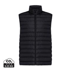 Vue Bodywarmer homme en polyester recyclé Iqoniq Meru de couleur noir| Krokrodeal