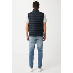 Vue Bodywarmer homme en polyester recyclé Iqoniq Meru de couleur noir| Krokrodeal