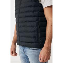 Vue Bodywarmer homme en polyester recyclé Iqoniq Meru de couleur noir| Krokrodeal