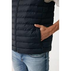 Vue Bodywarmer homme en polyester recyclé Iqoniq Meru de couleur noir| Krokrodeal