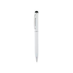 Vue Stylo-stylet fin en métal de couleur blanc| Krokrodeal