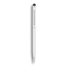 Vue Stylo-stylet fin en métal de couleur blanc| Krokrodeal