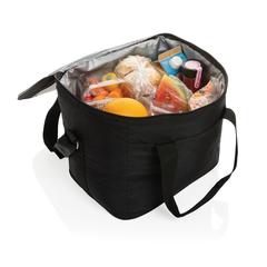 Vue Sac isotherme avec panneau solaire 5W en rPET AWARE™ Pedro de couleur noir| Krokrodeal