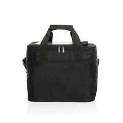Vue Sac isotherme avec panneau solaire 5W en rPET AWARE™ Pedro de couleur noir| Krokrodeal